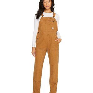 Carhartt Crawford Double Front Bib Overalls Brown